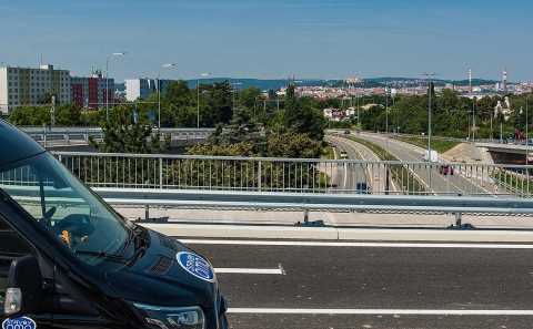 Pohled z mostu O.Ševčíka směrem na Brno